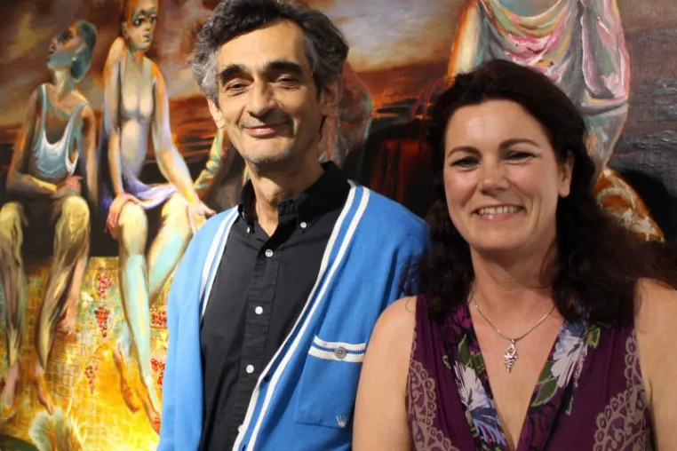 Neustart in Düsseldorf gelungen. 100 Besucher bei der Vernissage mit Kathrin Hoops und Michel Carré Bild: Neustart in Düsseldorf gelungen. 100 Besucher bei der Vernissage mit Kathrin Hoops und Michel Carré