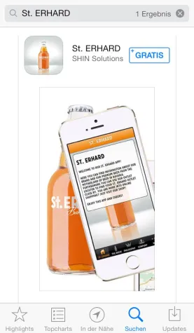 St. ERHARD App zeigt Weg zum nächsten Bier Bild: St. ERHARD App zeigt Weg zum nächsten Bier
