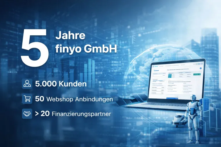Bild: 5 Jahre finyo GmbH: 5.000 Kunden und der Weg zur digitalen Plattform für Absatzfinanzierung