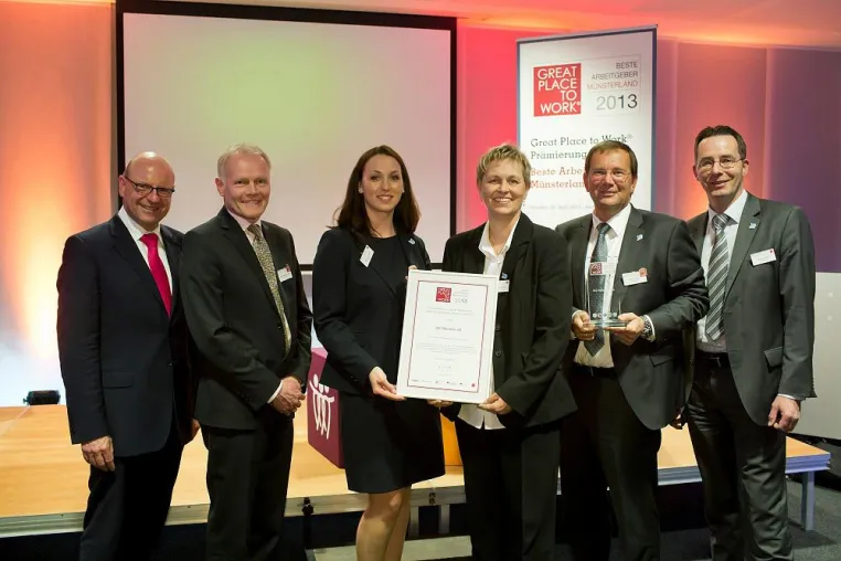 Bild: ISC Münster erhält Auszeichnung „Beste Arbeitgeber im Münsterland 2013“