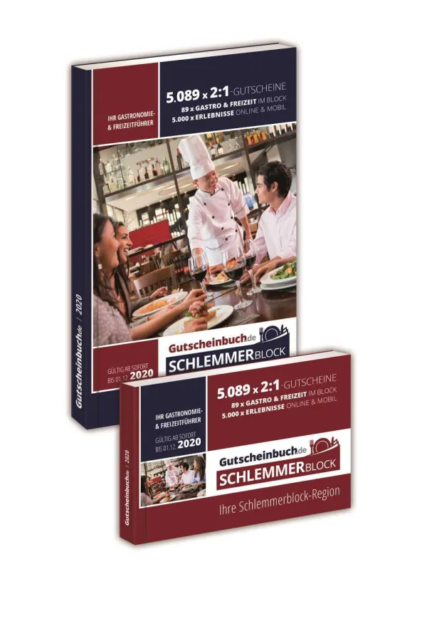 Gutscheinbuch.de Schlemmerblock - je nach Regionalausgabe im Taschenbuch- oder Pocketformat