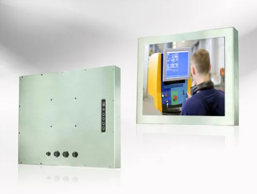 Bild: Wasser- uns Staub resistente IP66-Monitore im edlen Edelstahlgehäuse