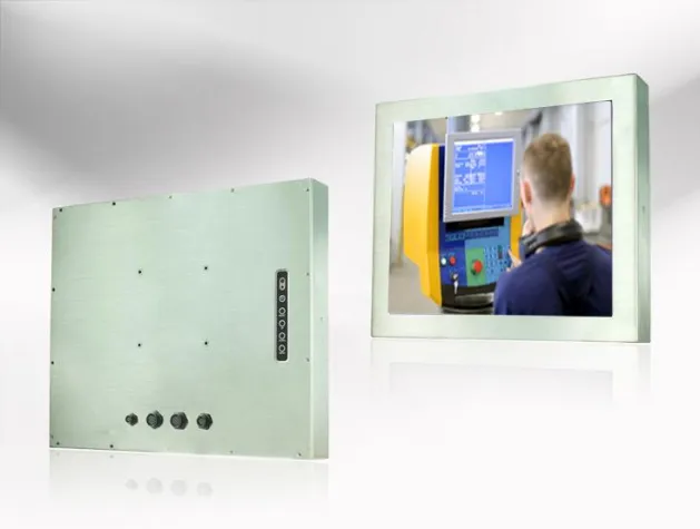 Wasser- uns Staub resistente IP66-Monitore im edlen Edelstahlgehäuse Bild: Wasser- uns Staub resistente IP66-Monitore im edlen Edelstahlgehäuse