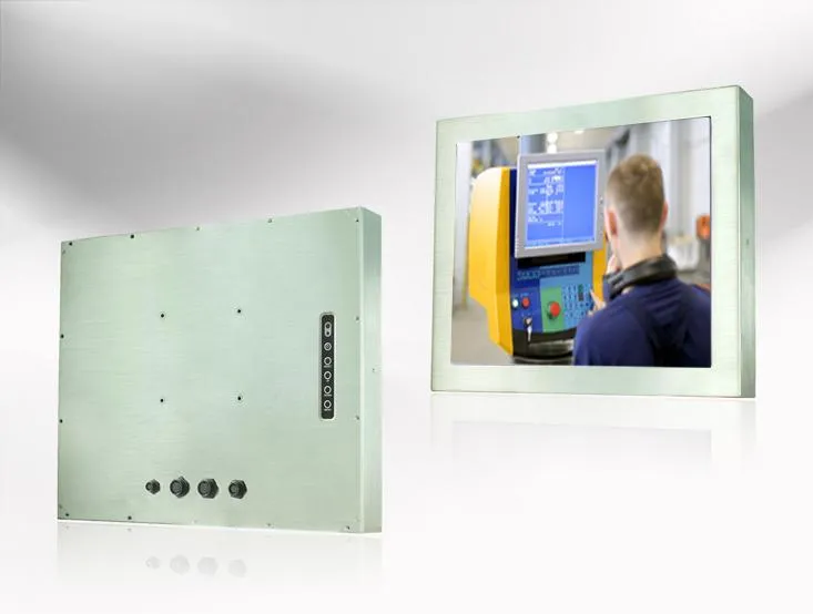 Bild: Wasser- uns Staub resistente IP66-Monitore im edlen Edelstahlgehäuse