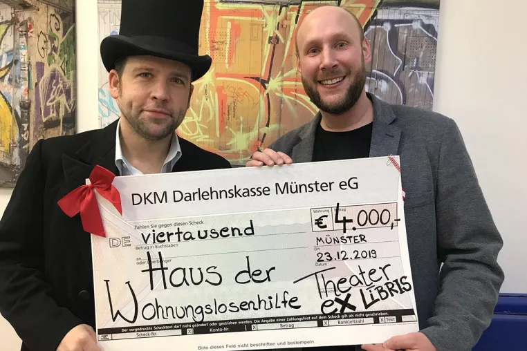 4000 Euro für Wohnungslosenhilfe Münster Bild: 4000 Euro für Wohnungslosenhilfe Münster