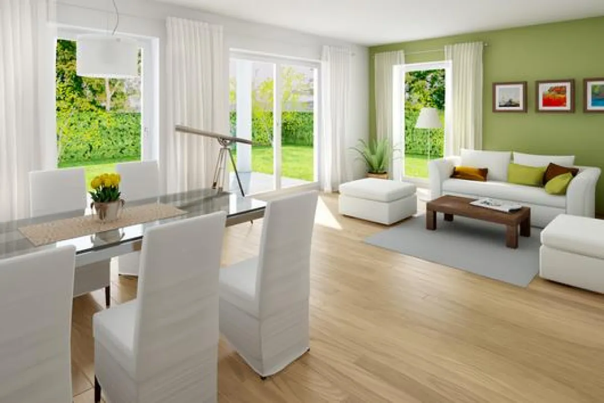 Innenillustration der Gartenwohnung