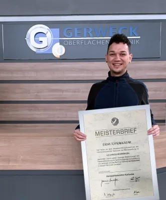 Bild: BERUFLICHE ERFOLGSGESCHICHTE BEI GERWECK GMBH OBERFLÄCHENTECHNIK