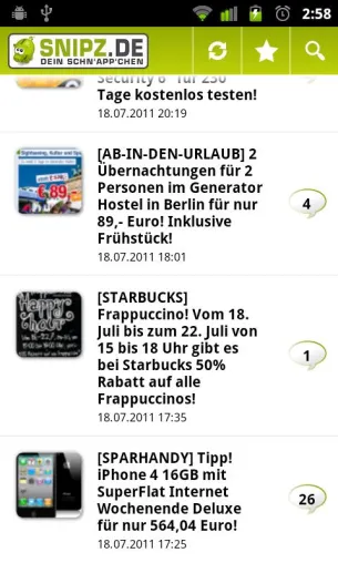 Snipz.de-App jetzt für Android: Schnäppchenjagd in Echtzeit Bild: Snipz.de-App jetzt für Android: Schnäppchenjagd in Echtzeit