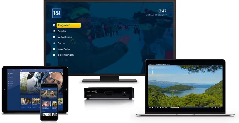 Bild: 1&1 läutet mit ZATTOO das neue TV Zeitalter in Deutschland mit einem komplett cloud-basierten IPTV Service ein