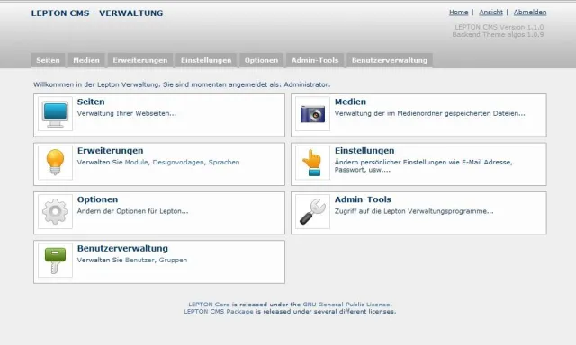 Bild: LEPTON CMS startet durch