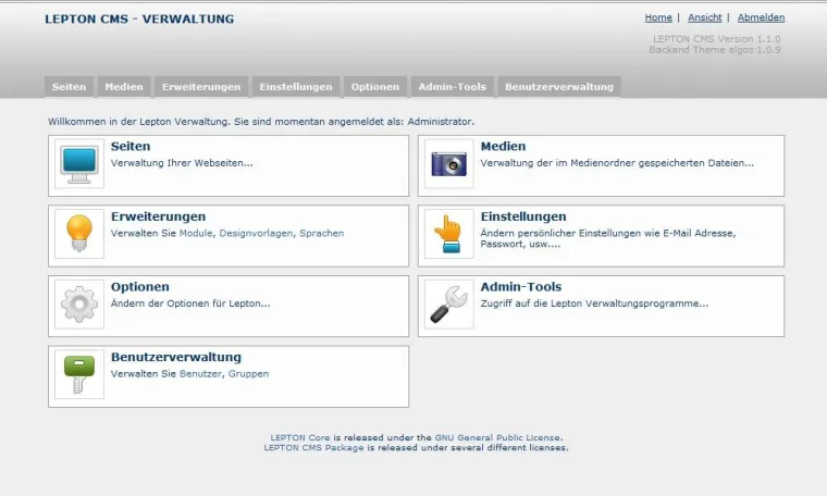 Bild: LEPTON CMS startet durch