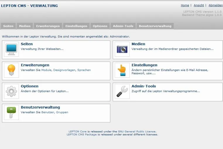 LEPTON CMS startet durch Bild: LEPTON CMS startet durch