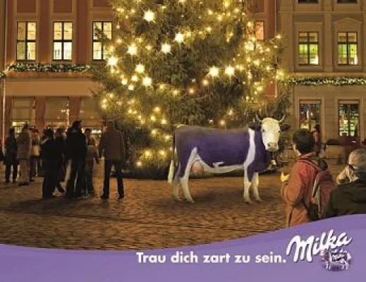 Bild: Milka sammelt zarte Weihnachtswünsche in Leipzig