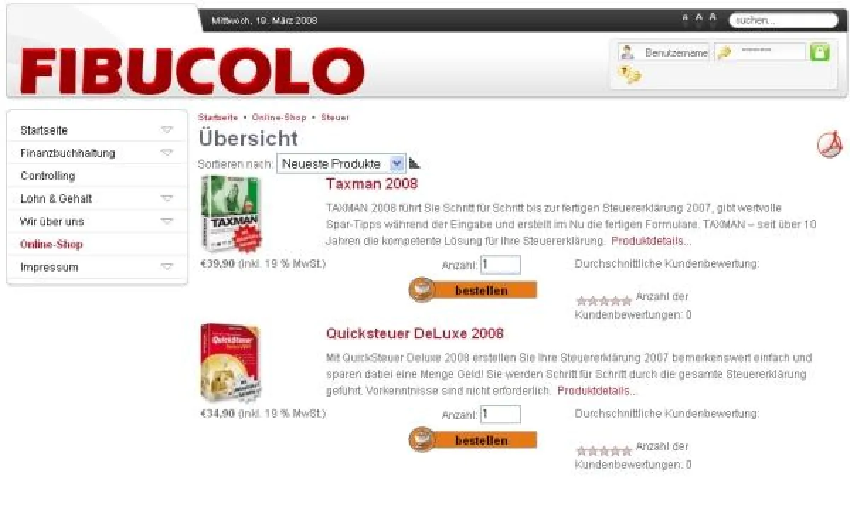 Fibucolo Online-Shop