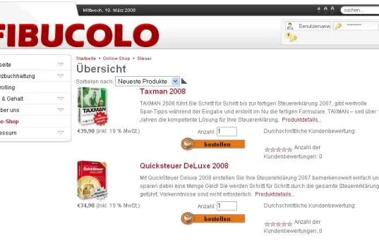Bild: Neu bei FIBUCOLO - Lexware-Software im Online-Shop