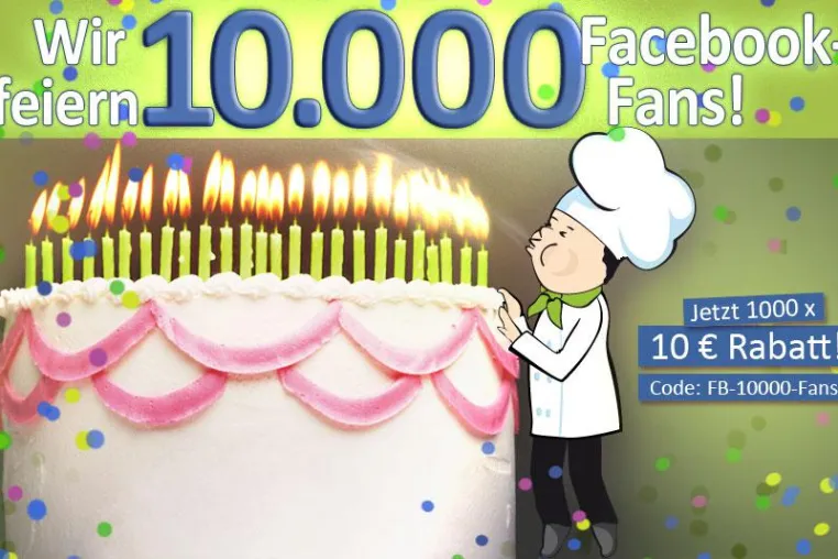 KOCHSCHULE.de feiert 10.000 Fans auf Facebook Bild: KOCHSCHULE.de feiert 10.000 Fans auf Facebook