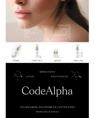 Bild: CODE ALPHA - Highend-Wirkkosmetik mit neuem Produktkonzept