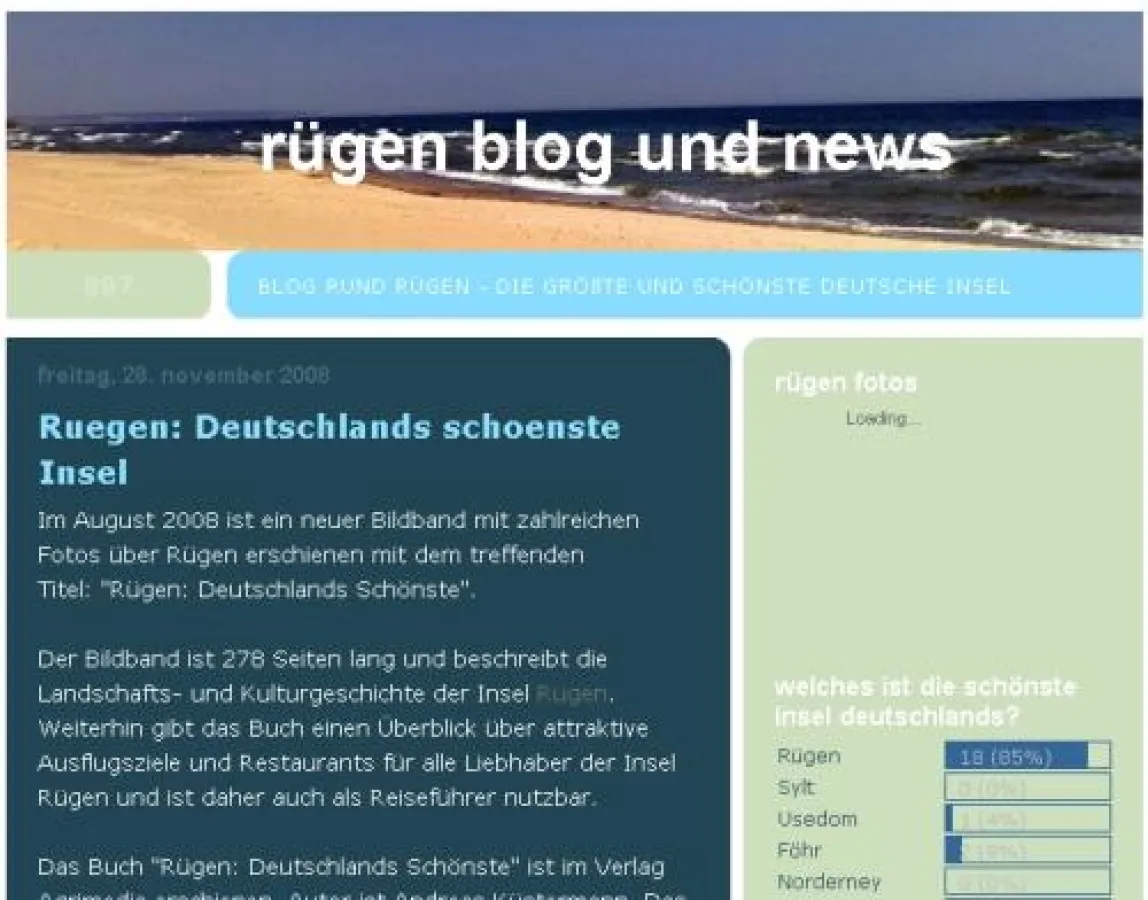 Screenshot des Ruegen Blogs unter www.gut-grubnow.de/blog