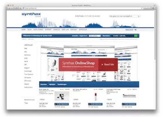 Bild: Synthax startet Online-Shop: Pro-Audio-Technik von RME, FBT, Ultrasone - Express-Lieferung am Folgetag