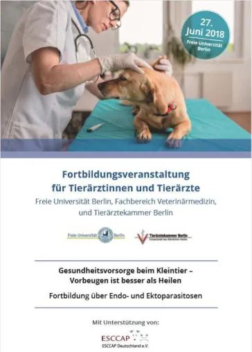 ESCCAP informiert: Gesundheitsvorsorge beim Kleintier – Vorbeugen ist besser als Heilen Bild: ESCCAP informiert: Gesundheitsvorsorge beim Kleintier – Vorbeugen ist besser als Heilen