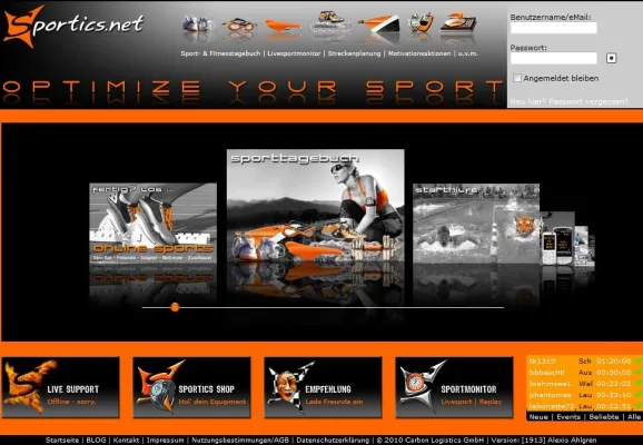 Echtzeitübertragung: Sportics.net verbindet Sport und Internet Bild: Echtzeitübertragung: Sportics.net verbindet Sport und Internet