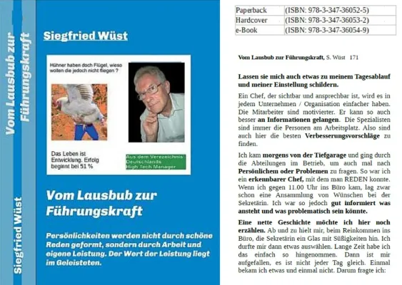Bild: Vom Lausbub zur Führungskraft - ist ein MUTMACHBUCH. "Menschen sind SYSTEMRELEVANT".