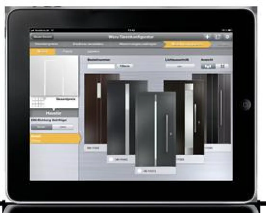 Türauswahl nach individuellen Wünschen