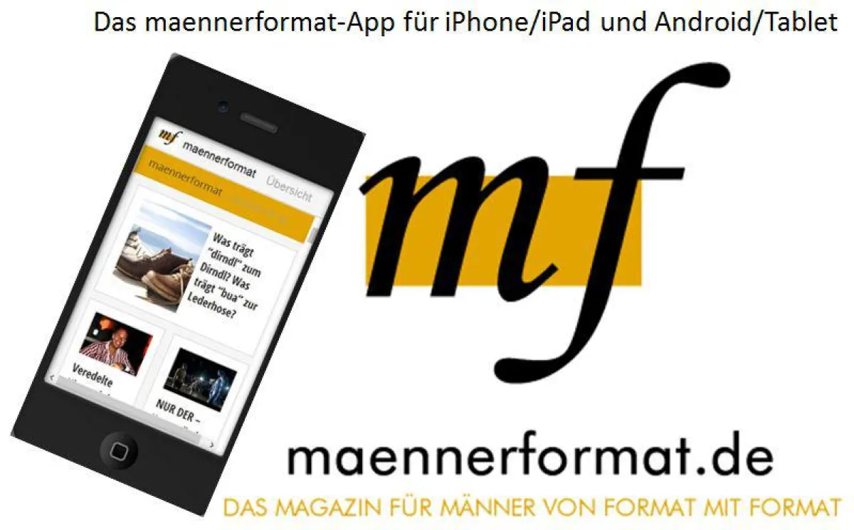 Start für das neue App von maennerformat.de