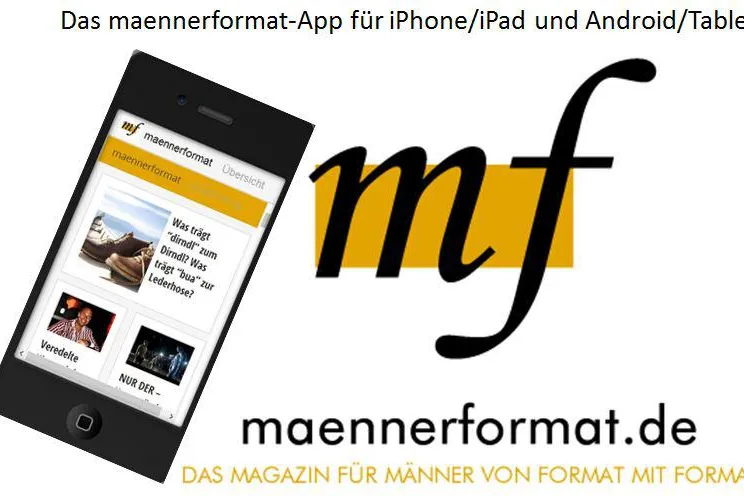 Bild: maennerformat.de jetzt auch mit App am Start