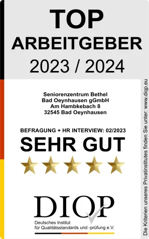 Bild: Seniorenzentrum Bethel Bad Oeynhausen gGmbH erhält Top-Arbeitgeber Siegel 