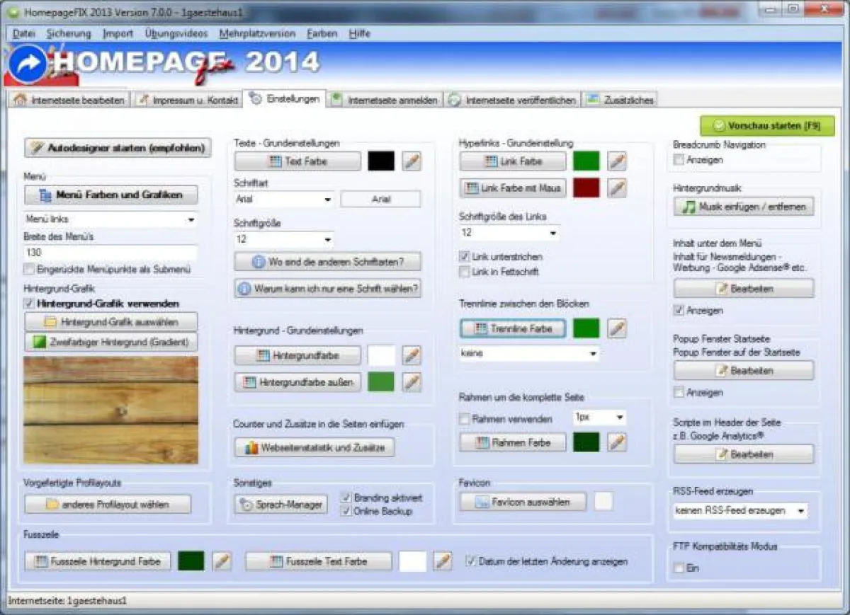 Homepage Software