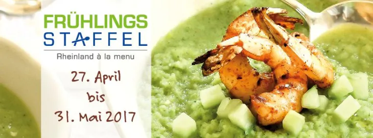 Bild: Kulinarische Frühlingsstaffel Rheinland à la menu: über 25 Gastronomen sind in diesem Jahr wieder mit dabei
