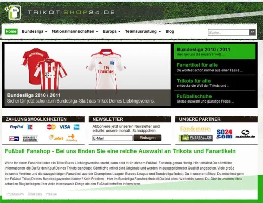 Bild: Zum Start der Fußball-Bundesliga: Preisvergleich Trikot-Shop24.de spart Geld beim Trikot-Kauf