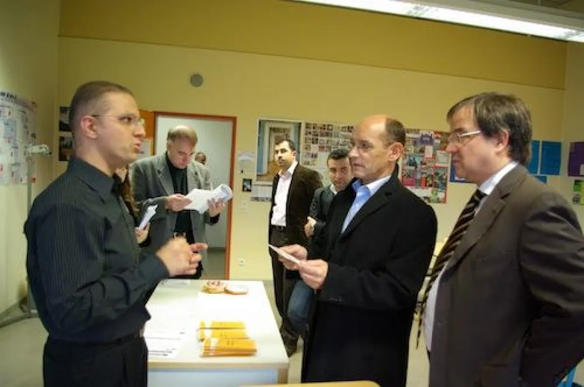 CoboCards im Gespräch mit Armin Laschet am Pius Gymnasium (Aachen)