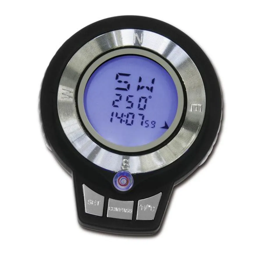 BRESSERjunior Digitalkompass mit Uhrzeit- sowie Temperaturanzeige und integrierter Wasserwaage