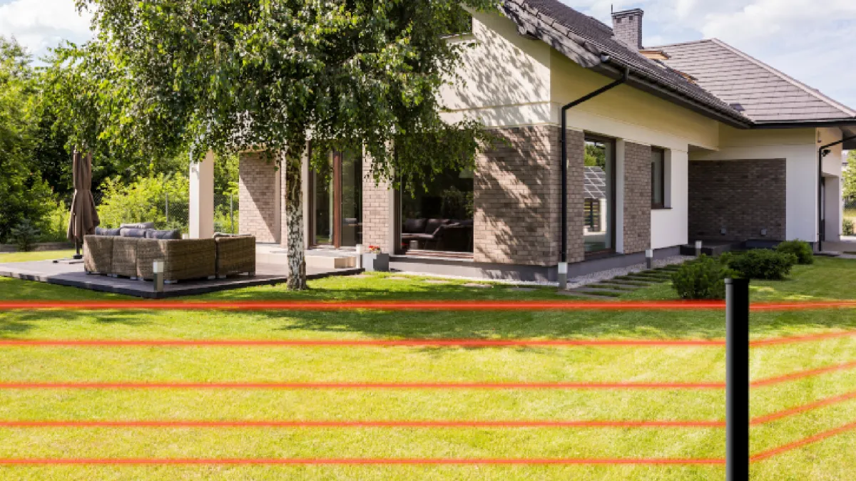 Grundstücksüberwachung mit Infrarotzaun