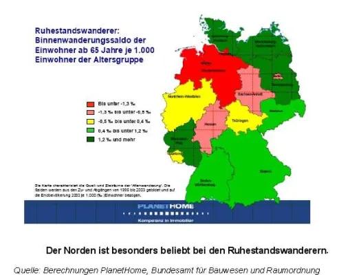 Bild: Ruheständler zieht es in den Norden und an die Berge