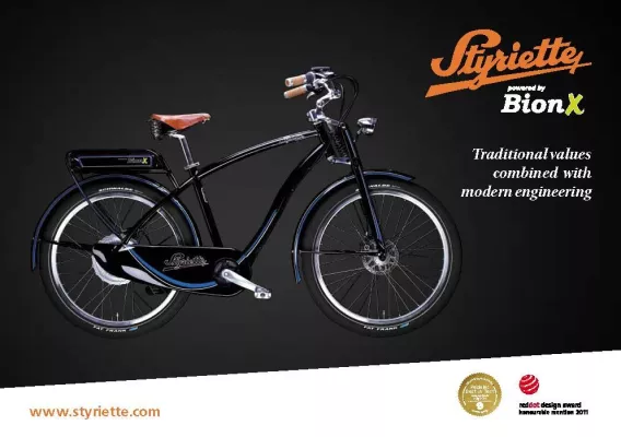 Bild: Styriette powered by BionX – Erfolg im red dot award: product design 2011