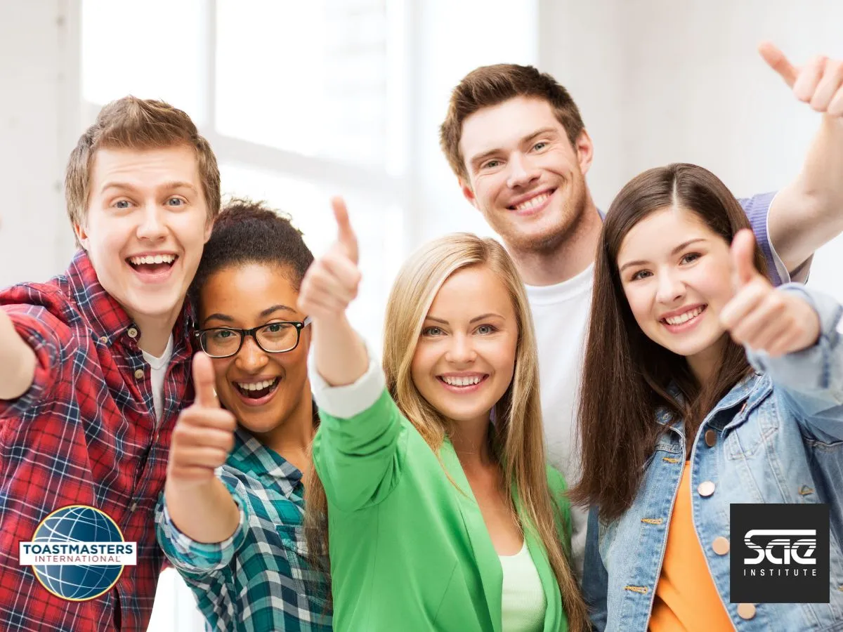 Rhetorik Training beim SAE-Institut (© Toastmasters München)