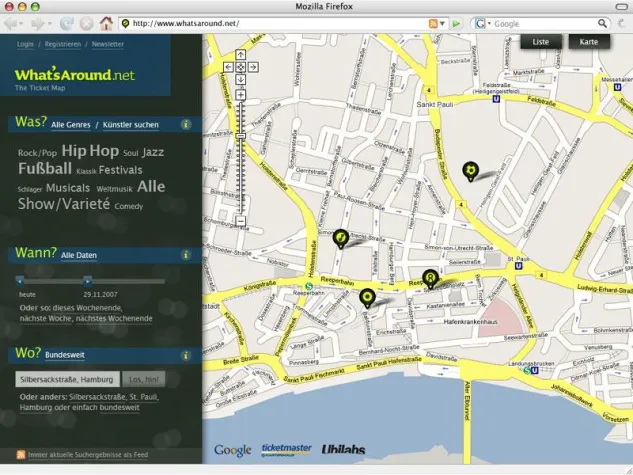 Bild: WhatsAround.net: Hamburger entwickeln erste kartenbasierte Ticketbörse