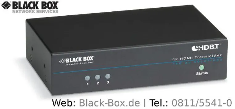 Bild: Neuer 5Play-Extender von Black Box überträgt HDMI- und IT-Signale sowie Strom über nur ein Kabel
