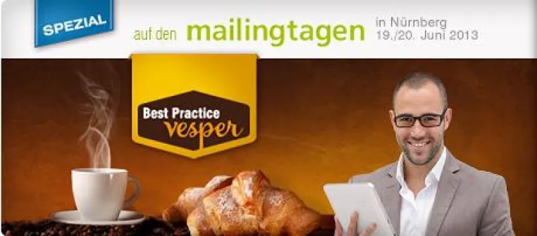 E-Mail Marketing mit Biss. Best Practice Vesper auf den mailingtagen Bild: E-Mail Marketing mit Biss. Best Practice Vesper auf den mailingtagen