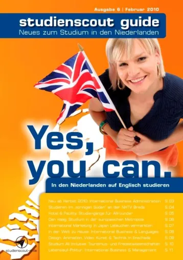 Bild: Sechste Ausgabe des Studienscout Guide: In den Niederlanden auf Englisch studieren
