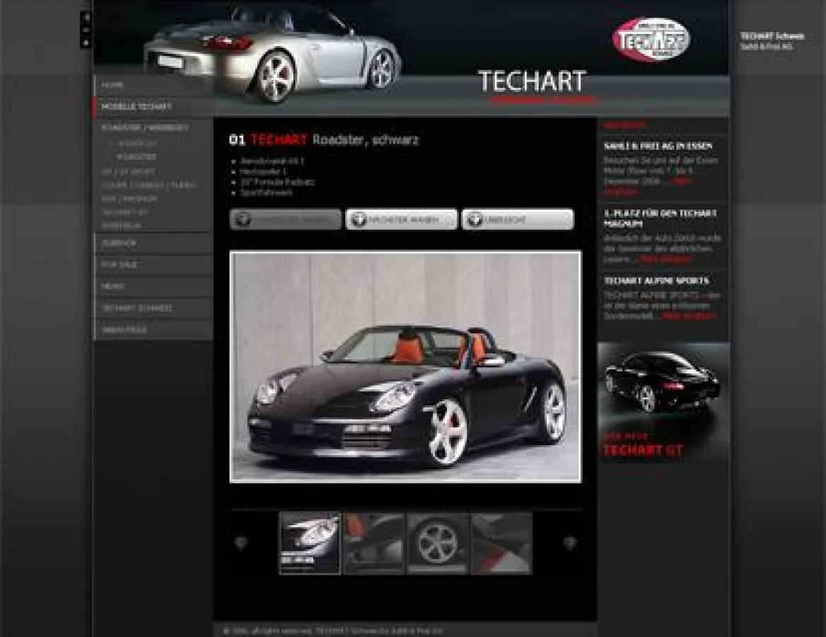 Startseite von www.techart.ch