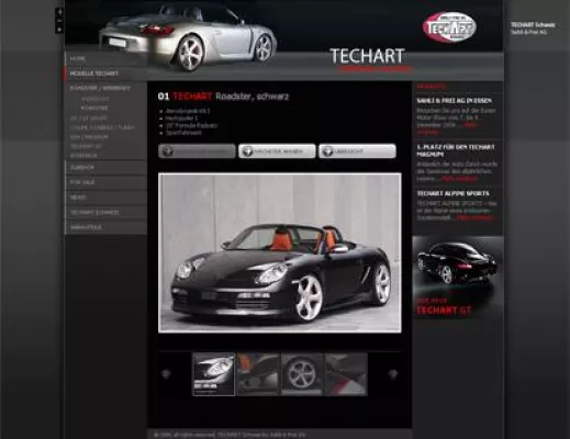 Bild: Turbo Umsetzung der Webseite von TECHART Schweiz by Sahli und Frei AG