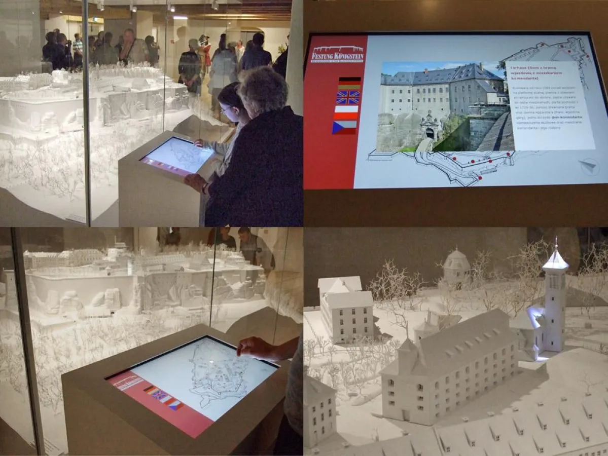 LED-Steuerung am Modell der Festung Königstein mittels Touchscreen-Kiosksystem von Haase & Martin.