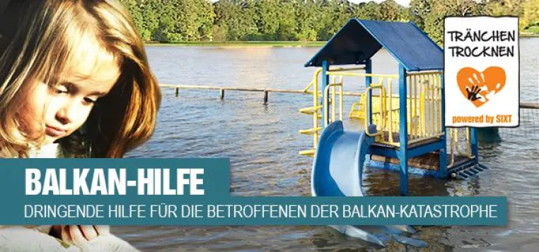 Regine Sixt Kinderhilfe Stiftung hilft Flutopfern auf dem Balkan Bild: Regine Sixt Kinderhilfe Stiftung hilft Flutopfern auf dem Balkan