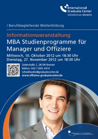 Bild: MBA-Angebot in Bremen auf der BFD Messe Wilhelmshaven