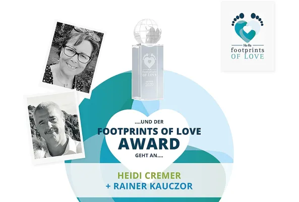 Bild: Ha-Ra verleiht den ersten Footprints of Love® Award