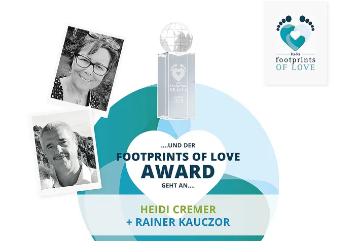Ha-Ra verleiht den ersten Footprints of Love® Award Bild: Ha-Ra verleiht den ersten Footprints of Love® Award